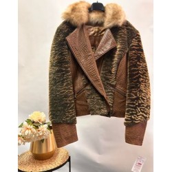 Jacket γούνα -δέρμα με επένδυση