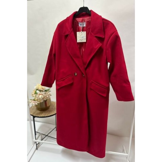 Παλτό oversized κόκκινο